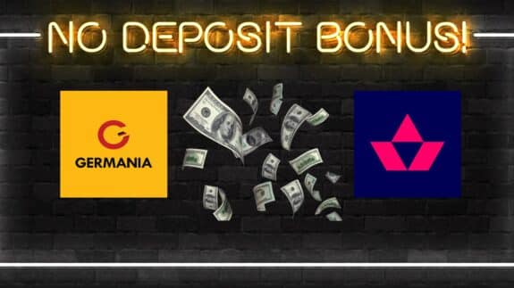 Loga Germania Casina i Favbet Casina ispod natpisa 'No deposit bonus' (Bonusi bez depozita)